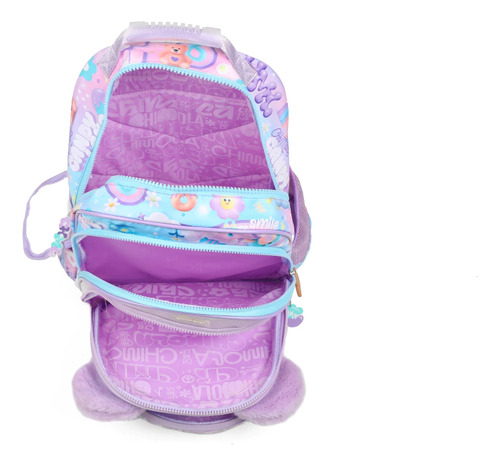 Mochila Espalda 16 PuLG Bear Oso Osito Chimola Color Multicolor Diseño De La Tela Estampada