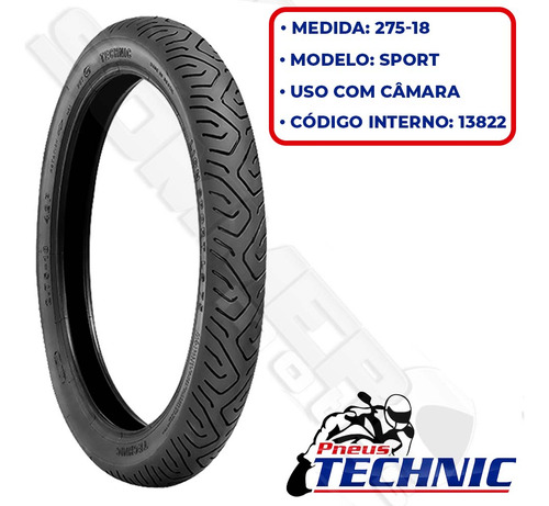Par Pneu Ybr125/ Fazer150/ Factor150 275-18+90-90-18 Technic