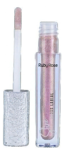 Brillo de labios Shine, rosa rubĂ, blanco navajo