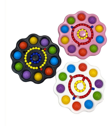 Spinner Bubble Magic Cubo Dish 3en1 Antiestrés Ingenio 10 P