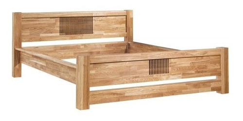 Cama Doble De Madera Maciza 100% Roble Ref: Maciza45