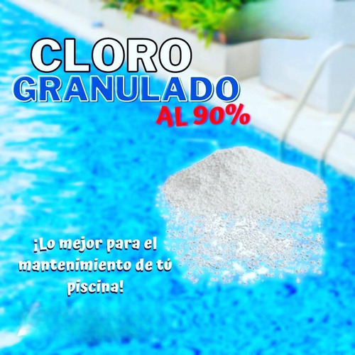 Klaren Tricloro Cloro Granulado Para Alberca 10 Kg Blanco