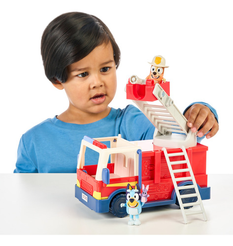 Camion De Bomberos Bluey Con Figuras De Accion Bingo