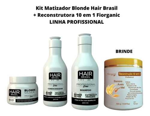 Imagem 1 de 3 de Matizador Blonde Kit Profissional + Brinde Reconstrutora