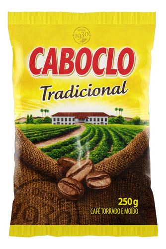 Café Torrado e Moído Tradicional Caboclo Pacote 250g