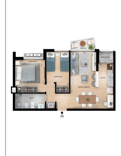 Venta Departamento 2 Dormitorios Terraza Barbacoa- Centro (montevideo)