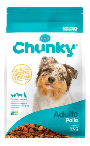 Concentrado Perro Chunky 9 Kg Pollo Adultos