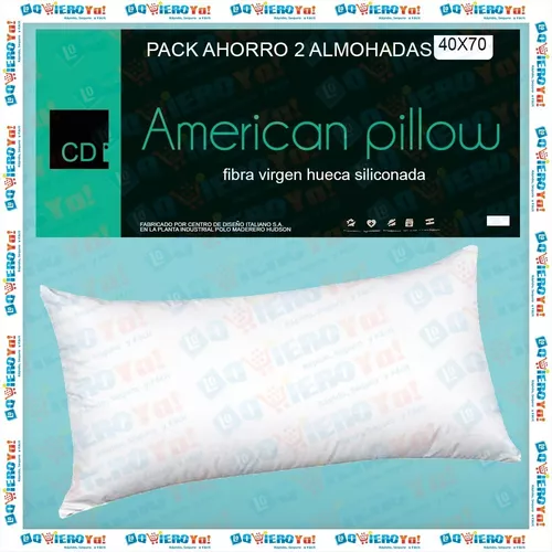 Almohada Hoteleras American Pillow Pack Ahorro X 2 Uni 40x70