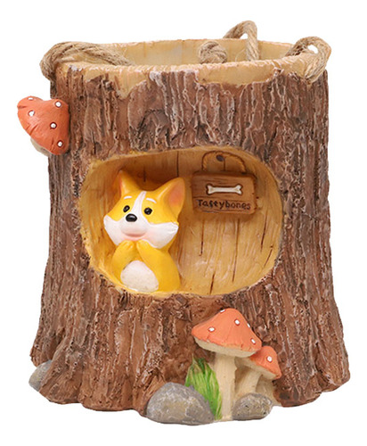 Correa De Resina Estilo Corgi Con Mango De Animal Para Macet