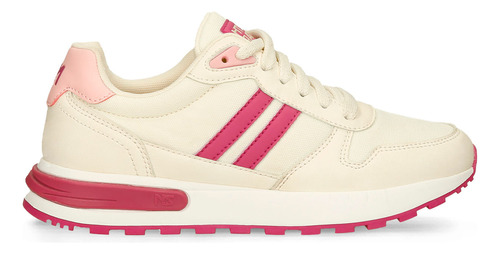 Tenis Casuales Blanco-fucsia North Star Inhar Dylan Mujer