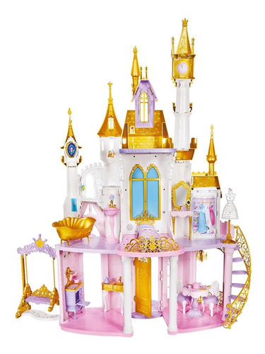 Brinquedo Disney Princesas Castelo De Luxo Da Hasbro F1059 Cor Rosa