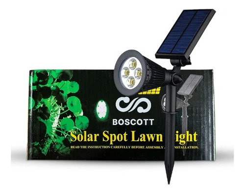 Estaca Solar Reflector. Césped/ Pared. 4 Led .