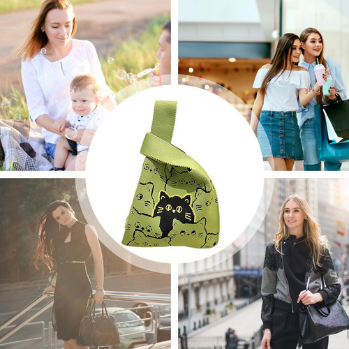 Bolsas De Gato Para Mujer Bolsa De Mano Reutilizable De Gato