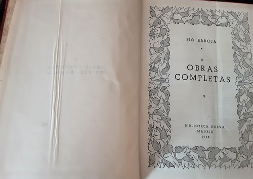 Pio Baroja. Obras Completas.
