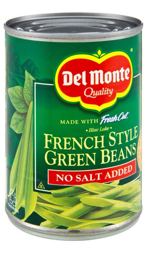 Frijoles Verdes Estilo Francés Sin Sal Añadida, 14.5 Oz (paq