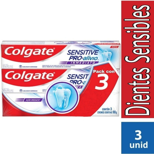 Crema Dental Colgate Sensitive Pro-alivio Inmediato- 3 X 90g