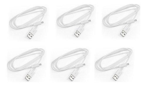 Cables Micro Usb Tipo Samsung 1 Metro 6 Unidades