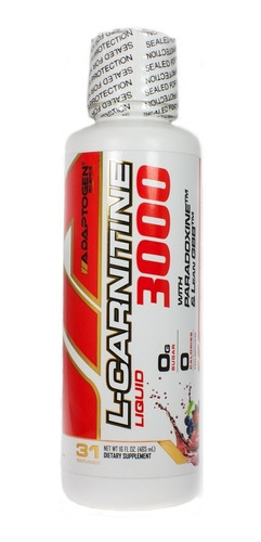 L Carnitine 3000 Adaptogen 465ml Importada Ácido Pantotêni