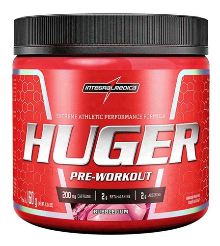 Huger Pre Treino Workout 160g ( Os Sabores) Sabor Huger Pre Treino - Black Widow