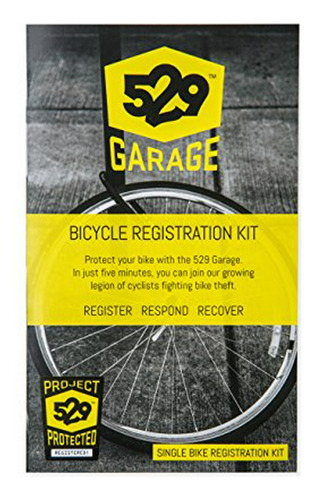 Kit De Registro De Bicicletas 529 Garage (edición Eeuu)