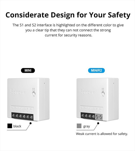 Imagen 9 de 10 de Interruptor Wifi Sonoff Mini R2 C/bornera Para Llave Externa