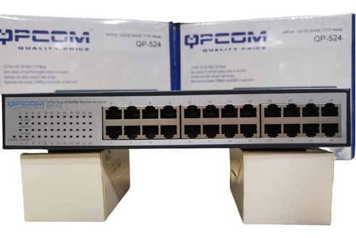 Switch Qpcom 10/100 24 Puertos Qp-524 Carcaza Metalica