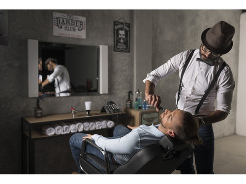 Imagen 5 de 8 de Sillón Reclinable Para Barbero Modelo Inglés Marca Famusa