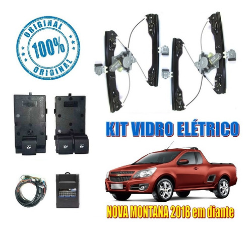 Kit Vidro Elétrico Sensorizado Nova Montana 2018 Original Gm