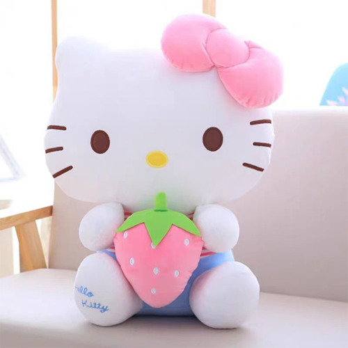 Muñeco De Peluche Hello Kitty Con Fresa Rosa: Dulzura Y Enc