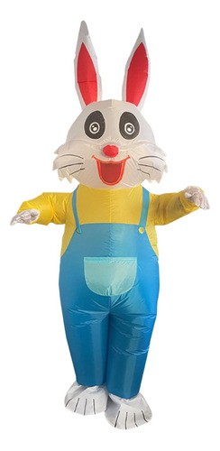 Lindo Disfraz Inflable De Conejo De Pascua Para Hombre Y Muj