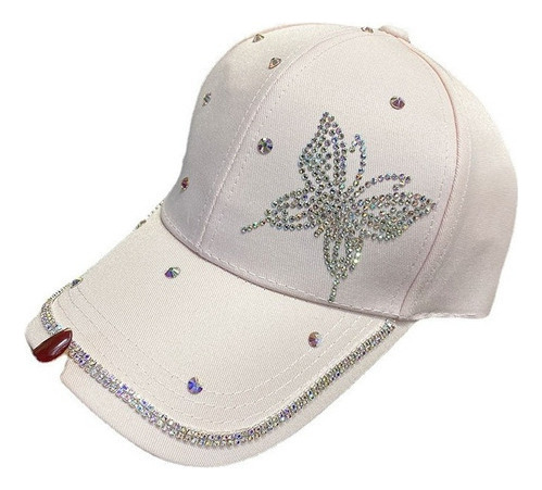 Gorras Para Mujer, Con Diseño De Mariposa Y Diamantes Brilla