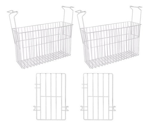 2 Cestos Organizador Freezer Hf Metalfrio + 2 Separadores