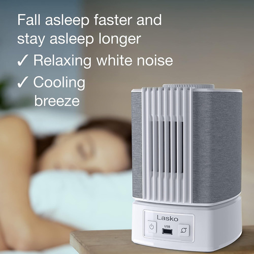Lasko Sb101 Slumberbreeze Ventilador De Mesa Pequeño 2 En 1