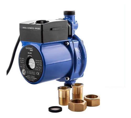 Imagen 3 de 6 de Bomba Presurizadora Gadnic 30l9m Eleva 9mts 30lt/min 100w