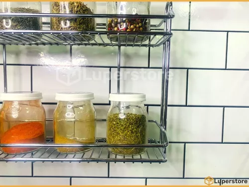 Organizador Multifuncion Cromado Con Barral Set De Cocina