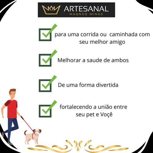 Guia Cachorro Dupla Para Porte Medio E Grande C Amortecedor