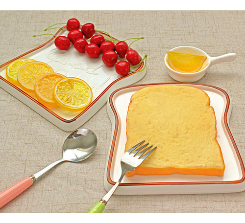 Plato Llano Creativo Con Forma De Tostada De Cerámica Para P