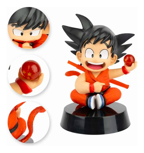 Figura Dragon Ball Goku Niño Con Esfera 12cm Anime Coleccion