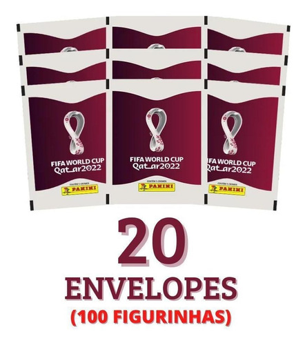 20 Envelopes Figurinhas Copa Do Mundo Qatar 2022 - Panini