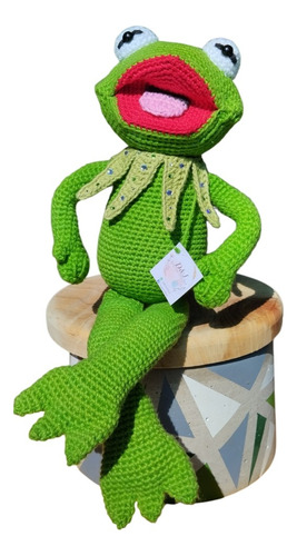 Rana René Crochet (kermit Tejido-amigurumi)