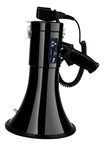 Megáfono Bullhorn Amplificador Portátil Negro Versátil