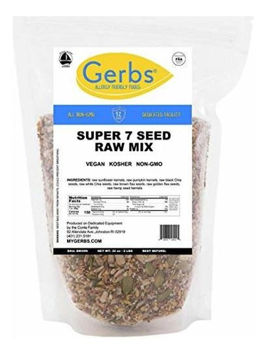 Gerbs Editar Super 7 Seed Mix, 2 Libras, La Tapa 14 De La Al