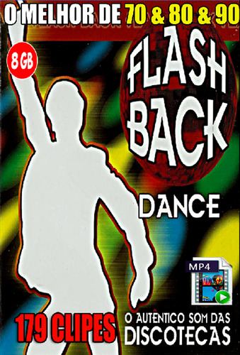 Pen Drive 8gb Com 179 Clipes Flash Back Dance Mp4 Preto/prateado
