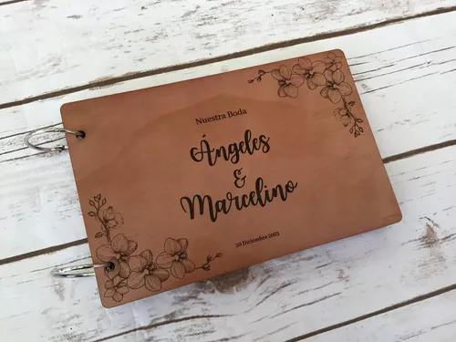 Libro de firmas de madera para bodas - Modelo wood