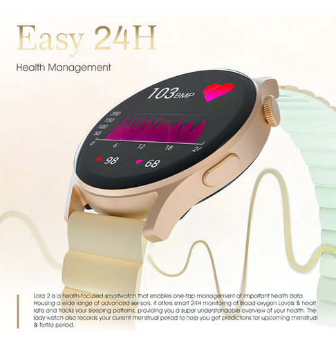 Smartwatch Kieslect Lora 2 Rosado 1.3 Con Llamadas 2 Correas