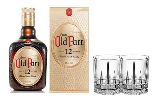 Whisky Old Parr 12 Años 750 Ml + 2 Vasos Zetta Bebidas