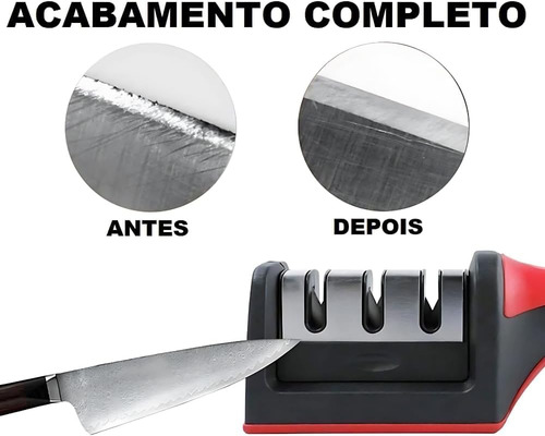 Afilador De Cuchillos Y Tijeras Profesional Manual 3 En 1