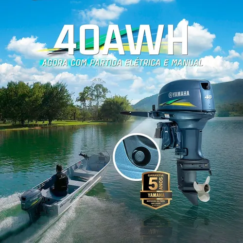 comprar Motor De Popa Yamaha 40 Hp 2025 Manche P Eletrica 24x Cartão