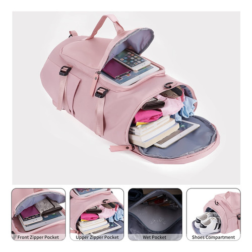 Unisex Mochila De Viaje Con Compartimento Para Zapatos Impermeable Bolsa Deporte Ligero Mochila