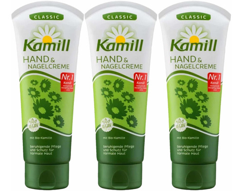 Kamill 3 X 3.4 fl Oz Crema De Manos Y Uñas Classic Con Bio C